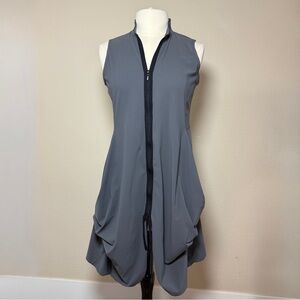 Porto San Francisco, Size M, Tristan Vest Dress Tunic, Gray, Bubble Langenlook